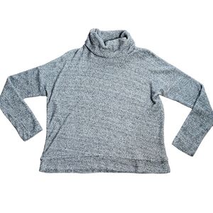 Madewell turtleneck top marled gray long sleeve size L